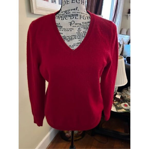Talbots 100% Cashmere V Neck Sweater - Picture 7 of 8